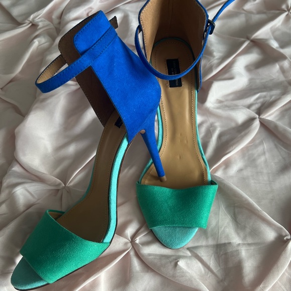 Zara colour block strappy heels - Picture 1 of 6